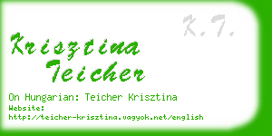 krisztina teicher business card